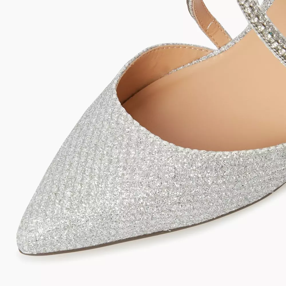 Silver Pointed Court Shoes